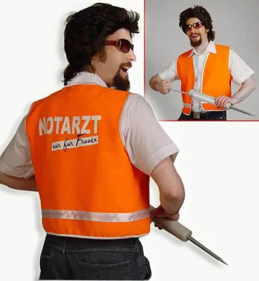 Produktbild von Weste Notarzt Arzt Junggesellenabschied Karneval Fasching Kostüm 44-46
