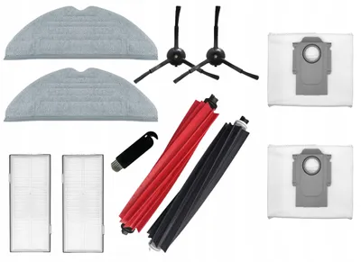Produktbild von Roborock S8 Serie Ersatzteil-Set Filter Bürsten Wischmopps Staubbeutel