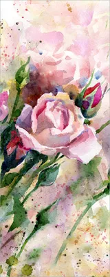 Produktbild von Wallario selbstklebendes Poster - Abstraktes Blumenbuket, Größe: 80 x 200 cm