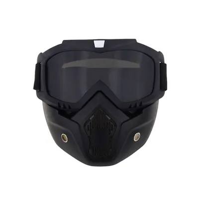 Produktbild von Paintball-Maske Anti-Fog, Luftgewehr-Vollabdeckung und Schutzbrille sind abnehmbar und verstellbar, vertikaler schwarzer Rahmen und grau