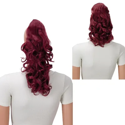 Produktbild von Geflochtene Haarsträhne mit Clip in Rot