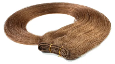Produktbild von hair2heart Echthaar Tressen zum Einnähen Extensions glatt - 40cm 100g 8/1 hellblond asch