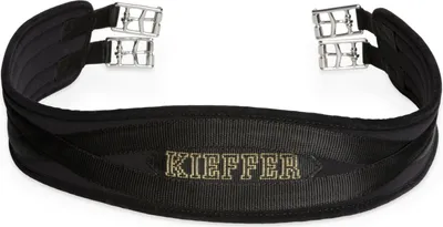 Produktbild von Kieffer Sattelgurt Air-Tex Dressurgurt KURZ, schwarz,versch. Längen, mit Rollschnallen, ohne Elastik, ohne Elastomerband, Sattelgurt Länge:55cm