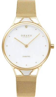 Immagine prodotto di Orologio da polso da donna Obaku, color oro – Modello Obaku-V302LXGWMG