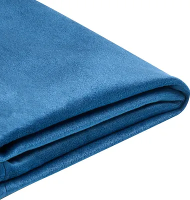 Produktbild von BELIANI Bettrahmenbezug Dunkelblau Samtstoff 140 x 200 cm Stoffbezug für Doppelbett Modernes Design Schlafzimmer Kinderzimmer Ausstattung