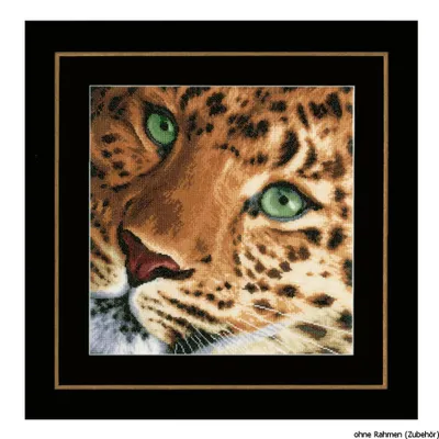 Produktbild von Lanarte Kreuzstichset "Leopard Zählstoff", Zählmuster