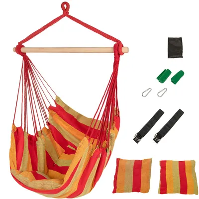 Produktbild von Hängesessel Hängestuhl mit 2 Kissen Kalea Rot Gelb ib style®