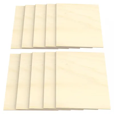 Produktbild von Set von 10 Multiplexplatten 5 mm - Birkenholz A4 Format - Für Basteln und Holzarbeiten