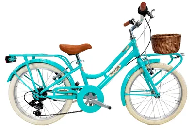Produktbild von Mädchenfahrrad Dolce Vita by Canellini ROMA 20" 6V - Tiffany mit Korb