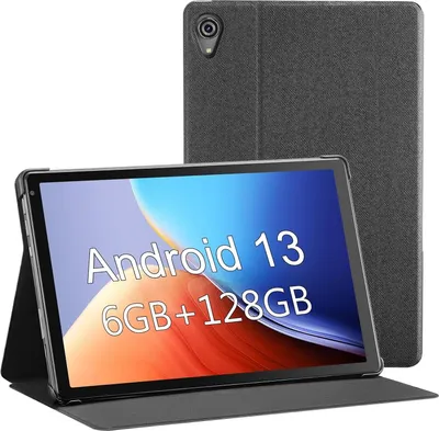 Tablet 10,1 Zoll Android 13: Octa-Core-Prozessor 2,0 GHz, 6 GB RAM 128 GB ROM (1 TB TF) | 2,4G/5G WiFi, Google GMS Bluetooth5.0 Dual-Kameras Grau