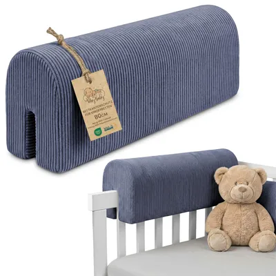 Produktbild von Bettkantenschutz 80 cm Kantenschutz Bettumrandung für Bettgitter Jeansfarbe