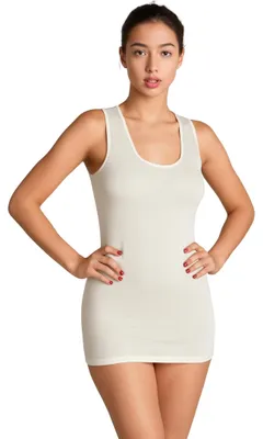 Produktbild von Set aus 3 Damen Tanktops aus Wolle und Baumwolle