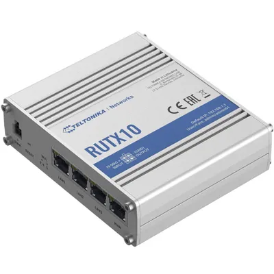 Zdjęcie produktu dla Teltonika RUTX10, Wi-Fi 5 (802.11ac), Dual-band (2.4 GHz/5 GHz), Przewodowa sieć LAN, Biały, Router biurkowy
