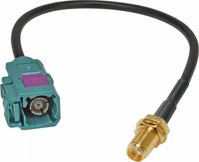Produktbild von J47 Antennenadapter FAKRA Buchse (F) auf SMA Buchse (F) – GPS Antenne Adapter für Navi & Fahrzeugtechnik, 24 cm
