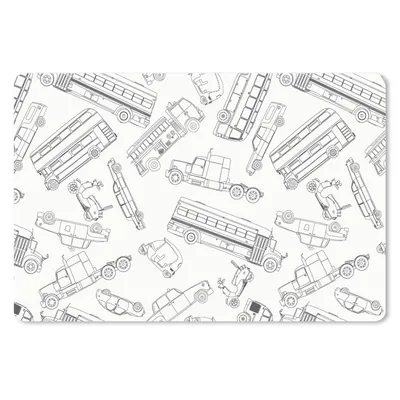 Produktbild von MuchoWow® Schreibtischunterlage Muster - Auto - Lkw 60x40 cm - XXL Mauspad - Großes Mauspad