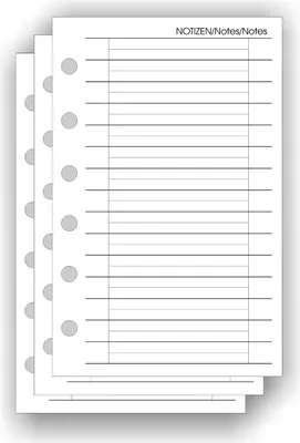 Produktbild von bind® Notizeinlage A7, liniert, 50 Blatt, Universallochung