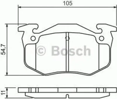 Produktbild von Bosch Bremsbelagsatz, Scheibenbremse 0 986 460 970