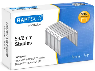 Produktbild von Rapesco Heftklammern - 53/8 - 8 mm - Verzinkter