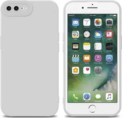 Produktbild von Cadorabo Hülle für Apple iPhone 7 PLUS / 7S PLUS / 8 PLUS Schutz Hülle in Weiß TPU Silikon Etui Case Handyhülle
