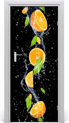 Produktbild von Tulup Türaufkleber 85x205 cm Dekorative Aufkleber Selbstklebend Wasserdichte Tapete Abnehmbar Schlafzimmer Wohnzimmer Wohnkultur - Orangen