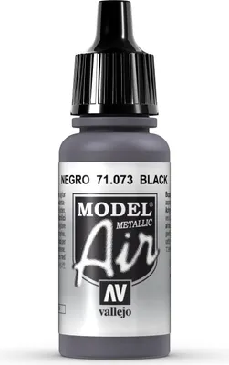 Zdjęcie produktu dla Czarny (metaliczny) 073 Vallejo Model Air 17 ml farba do aerografu 71.073
