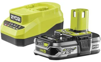 Image de Kit batterie et chargeur RYOBI RC18120A-125, Lithium+ 2,5Ah 18V ONE+, pour bricolage et jardinage