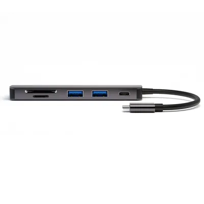 Produktbild von 4smarts 4S468782, USB 3.2 Gen 1 (3.1 Gen 1) Type-C, 100 W, Grau, MicroSD (TransFlash), SD, 4K Ultra HD, HDMI, USB 3.2 Gen 1 (3.1 Gen 1) Type-A