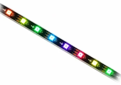 Produktbild von Digitaler LED RGB NeoPixel Stripe, WS2812B, 15 LEDs, adressierbar, IP65, 50 cm, 5V, selbstklebend