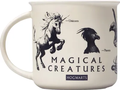 Obrázok produktu pre Harry Potter – „Magical Creatures“ kávový hrnček, vintage, 325 ml CD1569 (jednotná veľkosť) (čierny/biely)