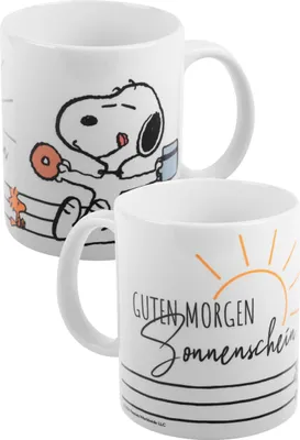 Produktbild von The Peanuts Tasse Snoopy - Sonnenschein - Kaffeetasse Becher Kaffeebecher aus Keramik  320 ml