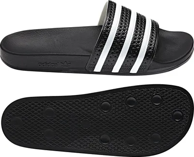 Produktbild von adidas Adilette Classic Badeschuhe Badelatschen Uni, Farbe:Schwarz / Weiß, Größe:UK 6 - EUR 39 1/3 - 24 cm