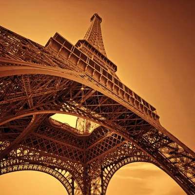 Produktbild von Paris Kunstdruck Bild - Eiffelturm In Der Morgenröte (40 x 40 cm)