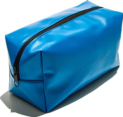 Zdjęcie produktu dla Muitomas BEAUTYCASEBL, Kosmetyczka, Sztuczna skóra, Niebieski, Monochromatyczny, Zamek błyskawiczny, 310 mm