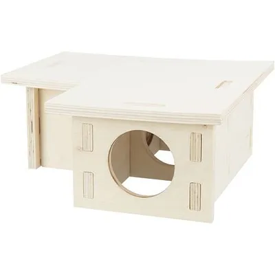 Obrázek produktu pro Trixie Dřevěný domeček pro hlodavce, 4 komory, 25 x 10 x 25 cm