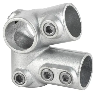 Produktbild von GeZu Impex Rohrverbinder 271/2° Traufenbogen Ø 42 mm Feuerverzinkt Traufverbinder