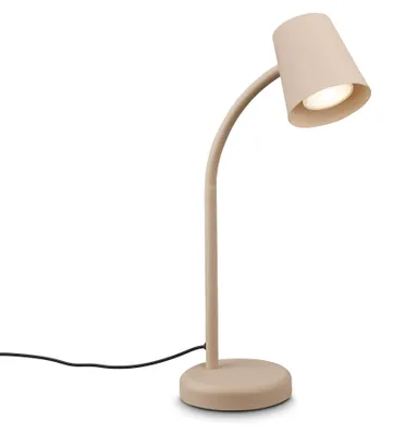 Zdjęcie produktu dla Nowoczesna lampka stołowa Skrica, metal, kolor beżowy, 1 źródło światła, oprawa GU10, klasa szczelności IP20