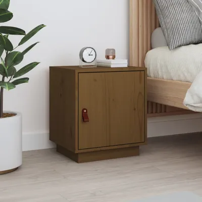 Immagine prodotto di vidaXL Comodino marrone miele 40x34x45 cm in legno massello di pino