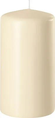 Produktbild von Stumpenkerze Kerze 80x60mm selbstverlöschend sichere Kerze Dekokerze Tischkerze, Farbe:creme