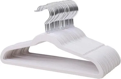 Produktbild von Famanu Set von 32 Samt-Kinderhängern - platzsparend - rutschfeste Kleiderbügel mit 360° drehbarem Haken - geeignet für Kinderbekleidung im Schrank -