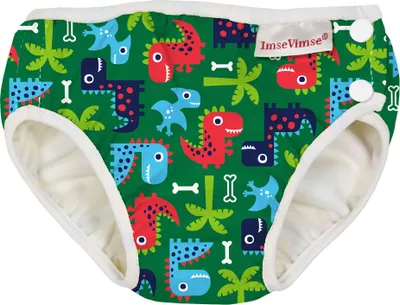 Produktbild von Imse Vimse Schwimmwindel, Badewindel, Aquawindel, Babybadehose Green Dino XL (extra large) 11-14 kg