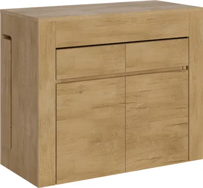 Immagine prodotto di ITAMOBY - Consolle allungabile 90x42/302 cm Evolve quercia natura allunghe interne con panca inferiore e superiore