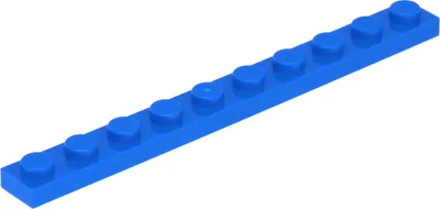 Image de Lego® 1x10 plaques 4477 - 100 pièces bleu