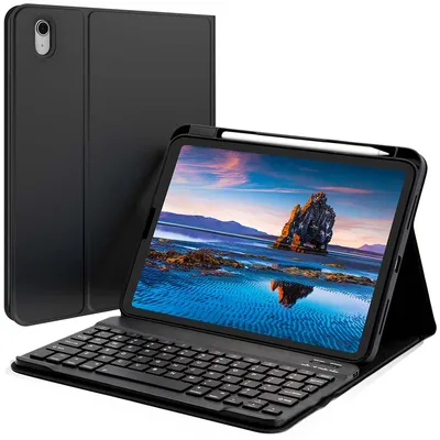 Productafbeelding van Accezz Bluetooth Keyboard Bookcase voor de Apple iPad 11 (2025) 11 inch A16 / iPad 10 (2022) 10.9 inch - QWERTY / NL - Zwart