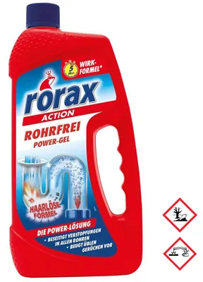 Obrázek produktu pro Rorax Rohrfrei Power Gel na čištění odtoku proti zápachu 1000 ml