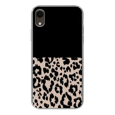 Produktbild von MuchoWow® Handyhülle Schutzhülle Hülle für iPhone XR Panther Druck - Tiere - Schwarz Silikon Softcase Handy Hülle - Schutzdeckel