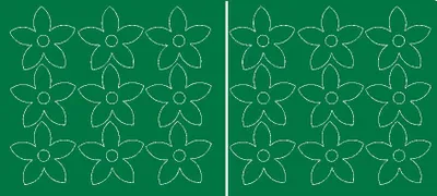Image de Autocollants muraux fleurs, 18 pièces, vert brillant