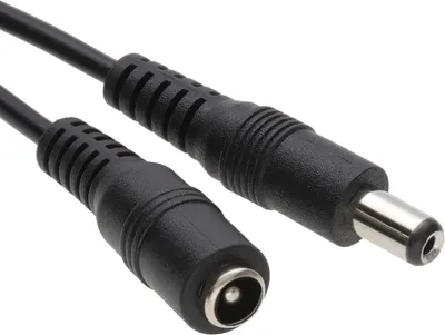 Produktbild von DC-Verlängerungskabel, 5,5 x 2,1 mm Stecker zu Buchse, 3 m, schwarz