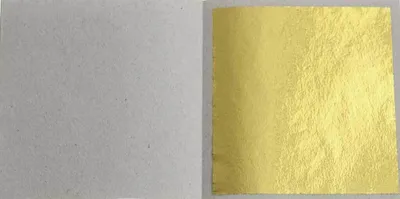 Produktbild von 100 Blatt Blattgold Imitation Blattmetall Schlagmetall zum Vergolden & Basteln Kunstprojekt Handwerk Vergoldung Dekoration Möbel Malerei