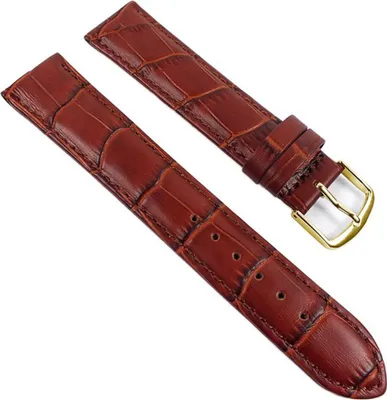 Produktbild von Eulit XL Ersatzband Uhrenarmband Kalbsleder Band Braun 22134G-XL, Anstoß:16 mm