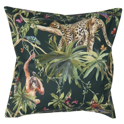 Produktbild von Clayre & Eef KT021.279 Kissenhülle Grün Schwarz 45x45 cm